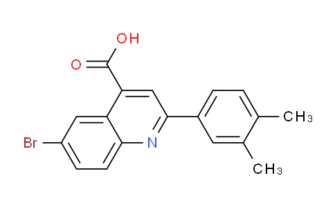 CAS No. 351155-45-8, 6-Bromo-2-(3,4-dimethylphenyl)quinoline-4-carboxylic acid