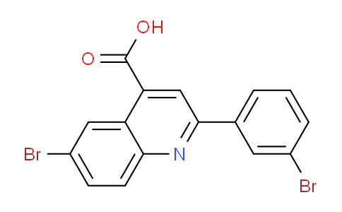 CAS No. 350998-36-6, 6-Bromo-2-(3-bromophenyl)quinoline-4-carboxylic acid