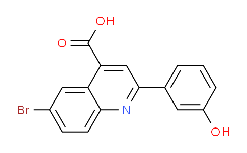 CAS No. 313241-30-4, 6-Bromo-2-(3-hydroxyphenyl)quinoline-4-carboxylic acid