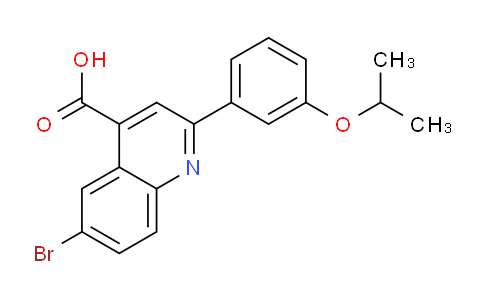 CAS No. 445289-20-3, 6-Bromo-2-(3-isopropoxyphenyl)quinoline-4-carboxylic acid