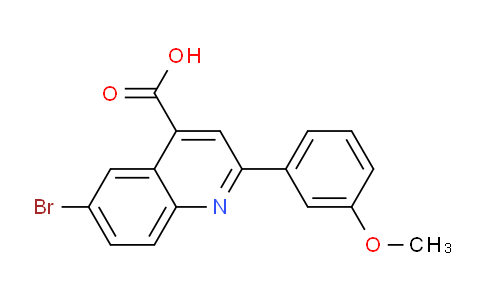 CAS No. 351329-64-1, 6-Bromo-2-(3-methoxyphenyl)quinoline-4-carboxylic acid