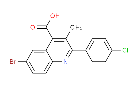 CAS No. 438531-53-4, 6-Bromo-2-(4-chlorophenyl)-3-methylquinoline-4-carboxylic acid