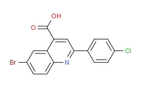 CAS No. 351327-32-7, 6-Bromo-2-(4-chlorophenyl)quinoline-4-carboxylic acid