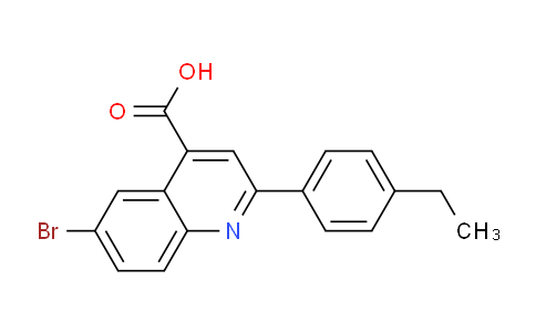 CAS No. 350998-45-7, 6-Bromo-2-(4-ethylphenyl)quinoline-4-carboxylic acid