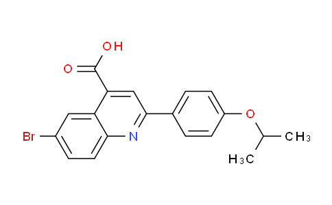 CAS No. 351001-10-0, 6-Bromo-2-(4-isopropoxyphenyl)quinoline-4-carboxylic acid