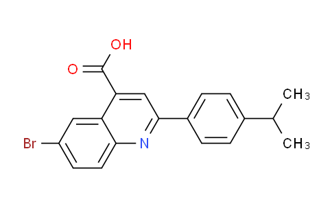 CAS No. 438531-43-2, 6-Bromo-2-(4-isopropylphenyl)quinoline-4-carboxylic acid