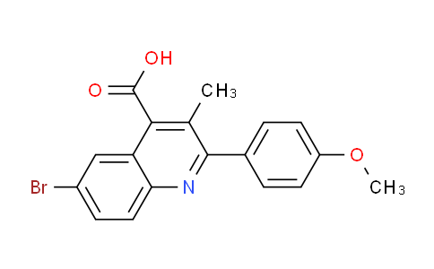CAS No. 354539-71-2, 6-Bromo-2-(4-methoxyphenyl)-3-methylquinoline-4-carboxylic acid