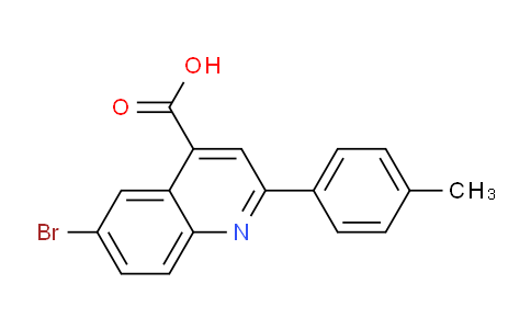 CAS No. 330194-05-3, 6-Bromo-2-(p-tolyl)quinoline-4-carboxylic acid