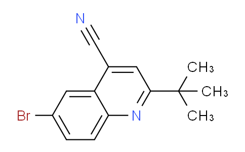 CAS No. 1416440-43-1, 6-Bromo-2-(tert-butyl)quinoline-4-carbonitrile