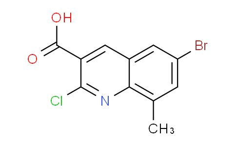 CAS No. 1429903-89-8, 6-Bromo-2-chloro-8-methylquinoline-3-carboxylic acid