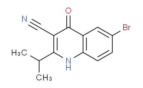CAS No. 1210196-09-0, 6-Bromo-2-isopropyl-4-oxo-1,4-dihydroquinoline-3-carbonitrile