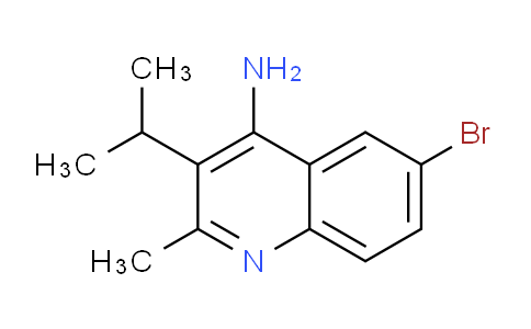 CAS No. 1340446-84-5, 6-Bromo-3-isopropyl-2-methylquinolin-4-amine