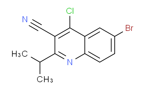 CAS No. 1446282-16-1, 6-Bromo-4-chloro-2-isopropylquinoline-3-carbonitrile