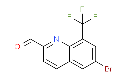 CAS No. 1017463-97-6, 6-Bromo-8-(trifluoromethyl)quinoline-2-carbaldehyde