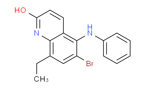 CAS No. 95813-73-3, 6-Bromo-8-ethyl-5-(phenylamino)quinolin-2-ol