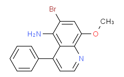 CAS No. 145013-73-6, 6-Bromo-8-methoxy-4-phenylquinolin-5-amine
