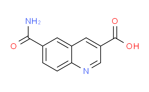 CAS No. 1403746-66-6, 6-Carbamoylquinoline-3-carboxylic acid