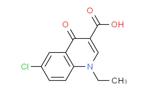 CAS No. 66176-24-7, 6-Chloro-1-ethyl-4-oxo-1,4-dihydroquinoline-3-carboxylic acid