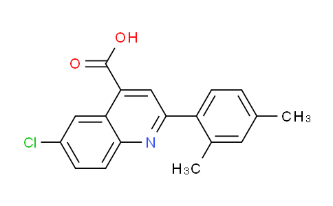 CAS No. 587852-34-4, 6-Chloro-2-(2,4-dimethylphenyl)quinoline-4-carboxylic acid