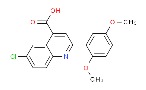 CAS No. 897560-34-8, 6-Chloro-2-(2,5-dimethoxyphenyl)quinoline-4-carboxylic acid