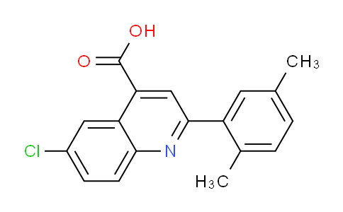 CAS No. 897559-93-2, 6-Chloro-2-(2,5-dimethylphenyl)quinoline-4-carboxylic acid