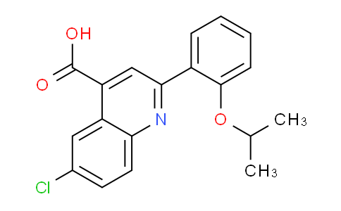 CAS No. 932886-81-2, 6-Chloro-2-(2-isopropoxyphenyl)quinoline-4-carboxylic acid