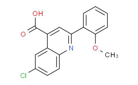 CAS No. 895964-96-2, 6-Chloro-2-(2-methoxyphenyl)quinoline-4-carboxylic acid