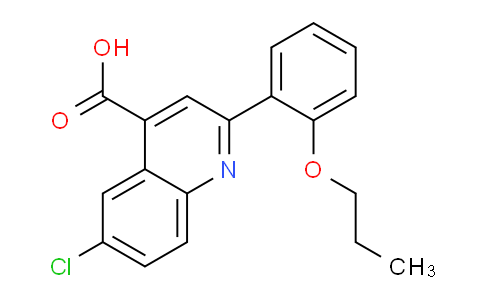CAS No. 932929-02-7, 6-Chloro-2-(2-propoxyphenyl)quinoline-4-carboxylic acid