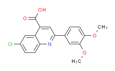 CAS No. 19021-16-0, 6-Chloro-2-(3,4-dimethoxyphenyl)quinoline-4-carboxylic acid