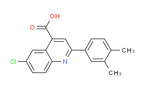 CAS No. 445289-11-2, 6-Chloro-2-(3,4-dimethylphenyl)quinoline-4-carboxylic acid
