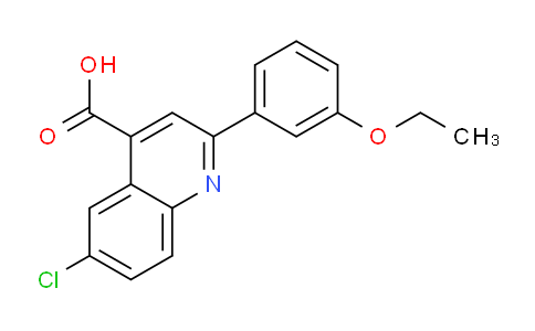 CAS No. 897560-16-6, 6-Chloro-2-(3-ethoxyphenyl)quinoline-4-carboxylic acid