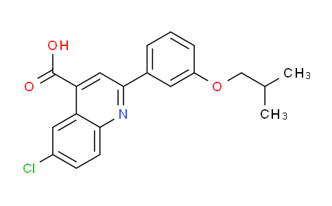 CAS No. 932796-29-7, 6-Chloro-2-(3-isobutoxyphenyl)quinoline-4-carboxylic acid