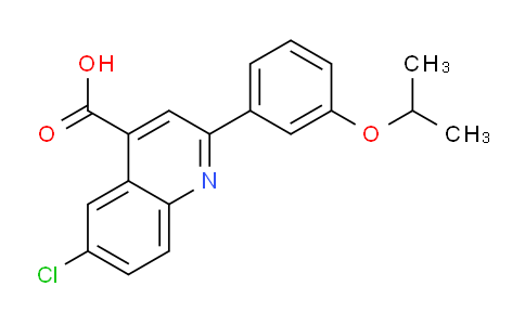 CAS No. 932886-77-6, 6-Chloro-2-(3-isopropoxyphenyl)quinoline-4-carboxylic acid
