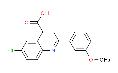CAS No. 590350-42-8, 6-Chloro-2-(3-methoxyphenyl)quinoline-4-carboxylic acid