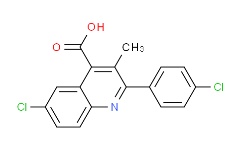 CAS No. 906143-01-9, 6-Chloro-2-(4-chlorophenyl)-3-methylquinoline-4-carboxylic acid