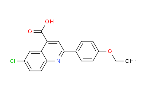 CAS No. 897560-18-8, 6-Chloro-2-(4-ethoxyphenyl)quinoline-4-carboxylic acid