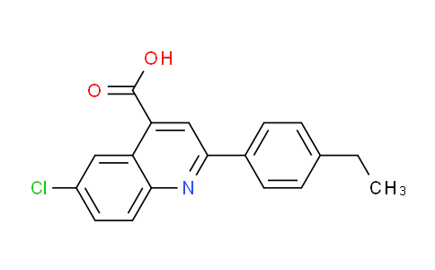 CAS No. 897559-96-5, 6-Chloro-2-(4-ethylphenyl)quinoline-4-carboxylic acid