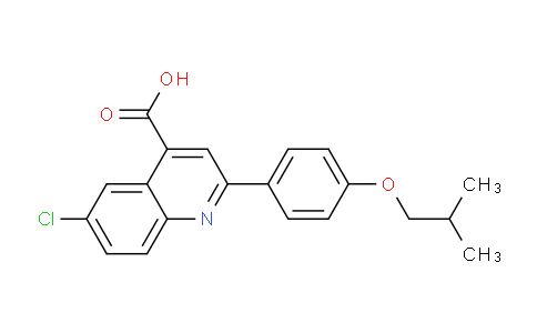 CAS No. 932928-98-8, 6-Chloro-2-(4-isobutoxyphenyl)quinoline-4-carboxylic acid