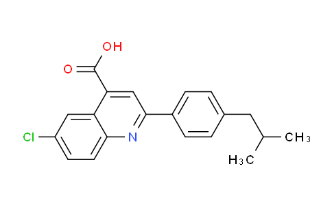 CAS No. 895965-44-3, 6-Chloro-2-(4-isobutylphenyl)quinoline-4-carboxylic acid