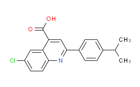 CAS No. 897560-12-2, 6-Chloro-2-(4-isopropylphenyl)quinoline-4-carboxylic acid