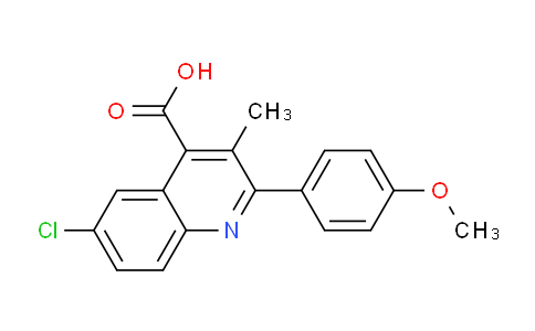 CAS No. 932796-35-5, 6-Chloro-2-(4-methoxyphenyl)-3-methylquinoline-4-carboxylic acid