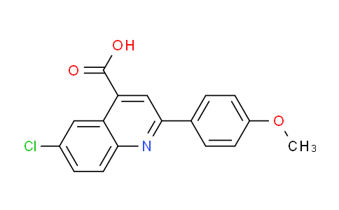 CAS No. 116734-25-9, 6-Chloro-2-(4-methoxyphenyl)quinoline-4-carboxylic acid