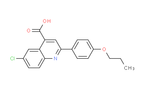 CAS No. 494861-04-0, 6-Chloro-2-(4-propoxyphenyl)quinoline-4-carboxylic acid