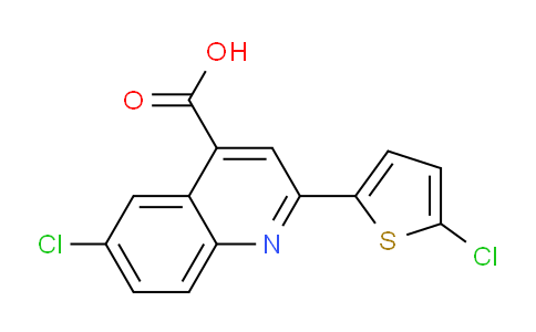 CAS No. 897560-10-0, 6-Chloro-2-(5-chlorothiophen-2-yl)quinoline-4-carboxylic acid