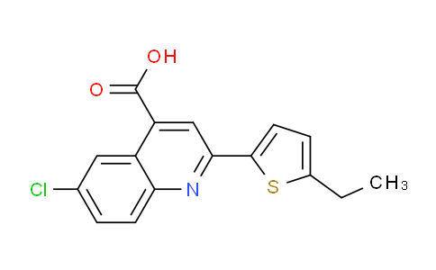 CAS No. 438215-52-2, 6-Chloro-2-(5-ethylthiophen-2-yl)quinoline-4-carboxylic acid