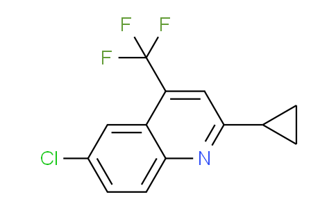 CAS No. 391860-73-4, 6-Chloro-2-cyclopropyl-4-(trifluoromethyl)quinoline