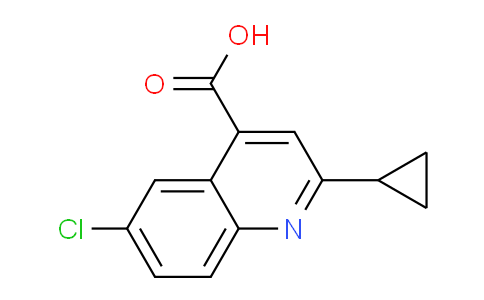 CAS No. 854860-15-4, 6-Chloro-2-cyclopropylquinoline-4-carboxylic acid