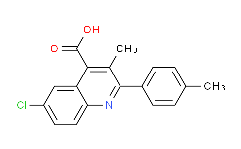 CAS No. 847503-15-5, 6-Chloro-3-methyl-2-(p-tolyl)quinoline-4-carboxylic acid