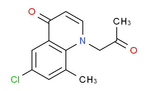 CAS No. 1208825-90-4, 6-Chloro-8-methyl-1-(2-oxopropyl)quinolin-4(1H)-one