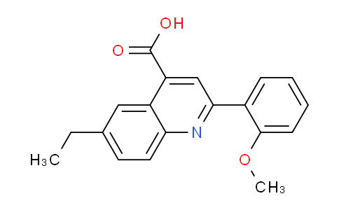 CAS No. 861412-38-6, 6-Ethyl-2-(2-methoxyphenyl)quinoline-4-carboxylic acid